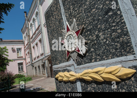 Metallurgical kombinieren Azovstal Iron & Steel Works - Teil der metallurgischen Division (Metinvest Group) in Mariupol, Ukraine Stockfoto