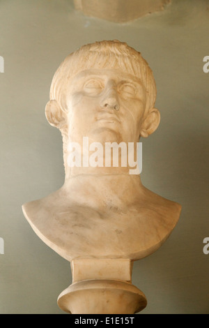 Römische Kaiser Nero - Marmorbüste, der Musei Capitolini (Kapitolinische Museen); Rom Italien Stockfoto