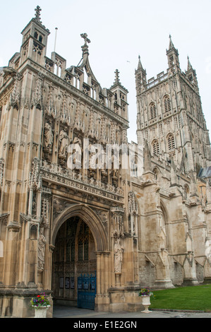 Kathedrale von Gloucester, England, gegründet als eine Abtei in Saxon Zeiten Stockfoto