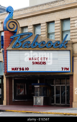 Eine alte Mode-Kino in der kleinen Stadt Cody, Wyoming, USA. Stockfoto