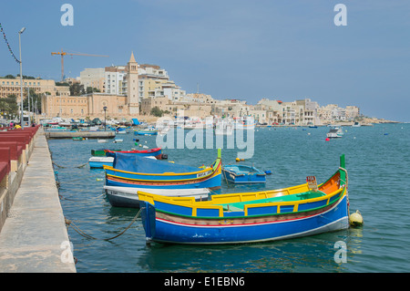 Marsaskala Bucht, Hafen, südlichen Malta, Europa. Stockfoto