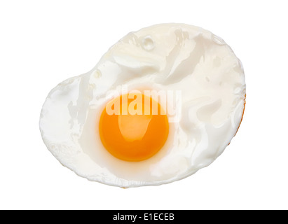Spiegelei, isoliert auf weißem Hintergrund Stockfoto