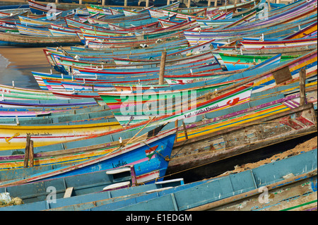 Indien, Kerala Zustand, Vizhinjam, Fischerhafen in der Nähe von Kovalam Stockfoto