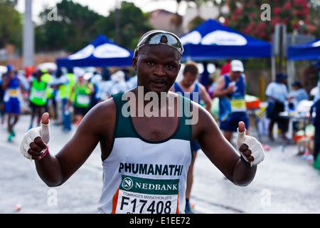 Läufer Kameraden Marathon 2014 außen 45. Schneiden Durban Südafrika Stockfoto