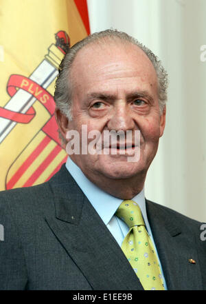 Juan Carlos i., König von Spanien abgebildet auf Schloss Bellevue in Berlin, Deutschland, Dienstag, 6. Februar 2007. Köhler wies auf die Rolle von König Juan Carlos ich während der Franco-Diktatur. Foto: Michael Kappeler Stockfoto