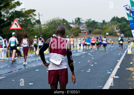 Läufer Kameraden Marathon 2014 außen 45. Schneiden Durban Südafrika Stockfoto