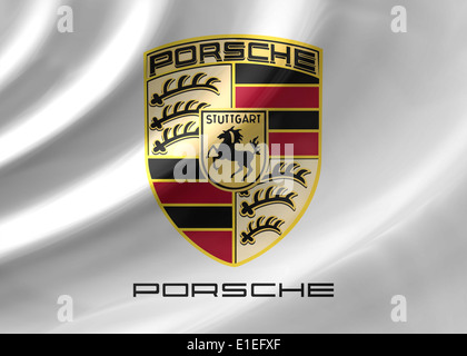 Porsche Logo Symbol Symbol Flagge Wappen Stockfoto