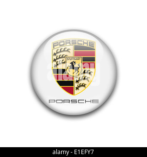 Porsche Logo Symbol Symbol Flagge Wappen Stockfoto