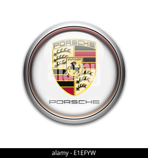 Porsche Logo Symbol Symbol Flagge Wappen Stockfoto