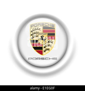 Porsche Logo Symbol Symbol Flagge Wappen Stockfoto