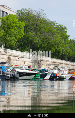 Bassin de l ' Arsenal, Canal Saint-Martin, Paris Stockfoto