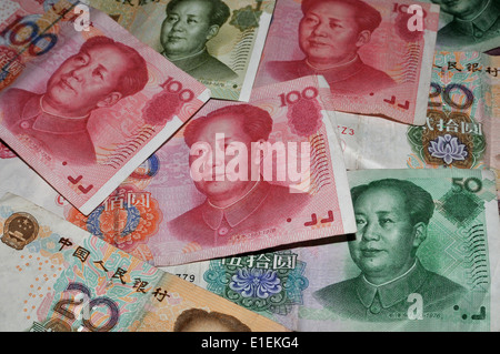 Yuan-Noten Stockfoto