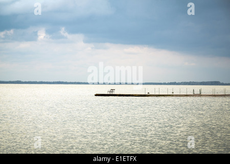 Sturm über dem See Stockfoto