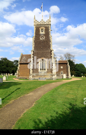 Pfarrkirche Sandringham, Norfolk, England UK mittelalterlicher Architektur englischen Pfarrei Kirchen carstone Stockfoto