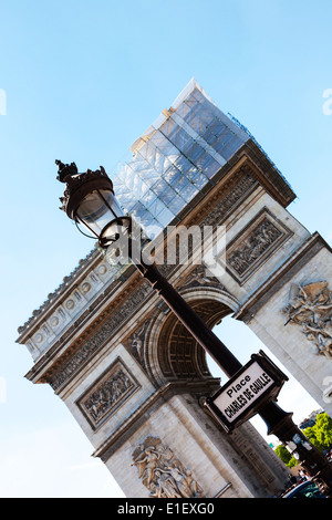 Napoleons Arc de Triomphe und der Champs Elysees Paris Frankreich EU Europa Stockfoto