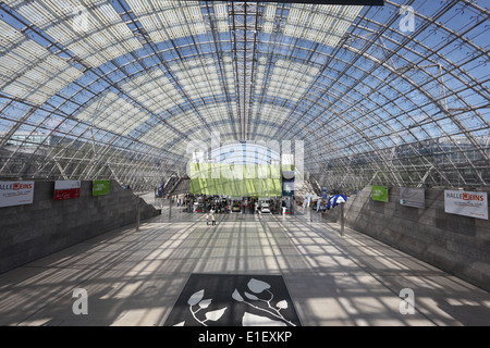 Leipziger Messe Gebäudeinnere. Sachsen, Deutschland Stockfoto