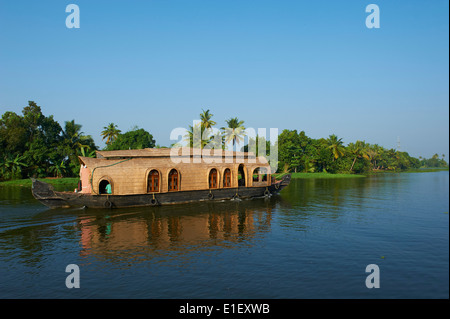 Indien, Kerala state, Allepey Backwaters, Hausboot für Touristen Stockfoto