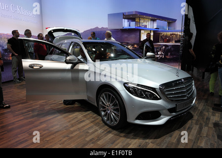 Neue Mercedes-Benz C-Klasse t-Modell auf der AMI - Auto Mobil International Fachmesse am 1. Juni 2014 in Leipzig, Sachsen, Stockfoto