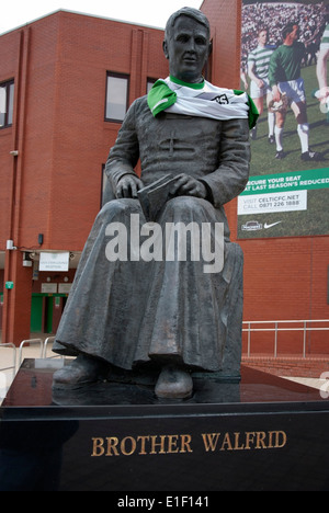 Statue von Bruder Walfrid Celtic Park Parkhead Glasgow Stockfoto