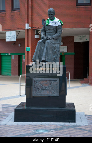 Statue von Bruder Walfrid Celtic Park Parkhead Glasgow Stockfoto