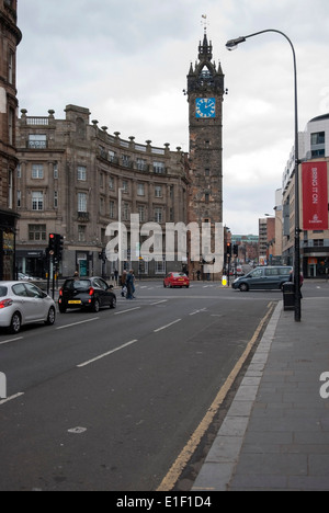 Die Glasgow Tolbooth Steeple Merchant City Cross Glasgow Schottland Stockfoto