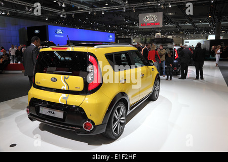 Neuen KIA Soul auf der AMI - Auto Mobil International Fachmesse am 1. Juni 2014 in Leipzig, Sachsen, Deutschland Stockfoto