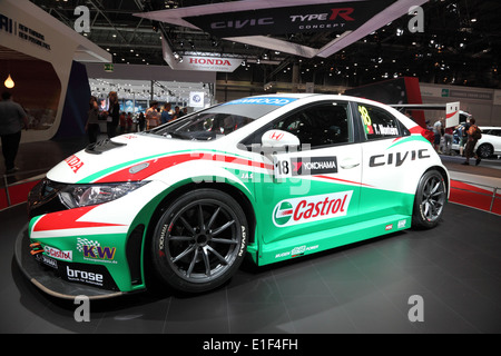 Honda Civic WTCC 2014 Rennwagen auf der AMI - Auto Mobil International Fachmesse am 1. Juni 2014 Stockfoto