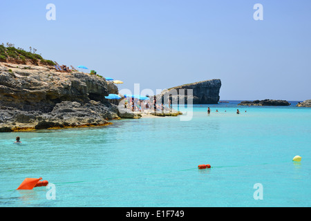 Blaue Lagune, Comino (Kemmuna), Gozo und Comino Bezirk, Gozo Region, Republik Malta Stockfoto