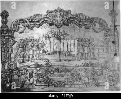 Das Convento de Santo Antônio in Recife, Brasilien, ist ein historisches Kloster, das für seine Rolle im religiösen und kulturellen Leben der Region bekannt ist. Das Kloster ist berühmt für seine portugiesischen Fliesen, die Azulejos zeigen, und seine architektonische Bedeutung in der Kolonialgeschichte von Recife. Stockfoto