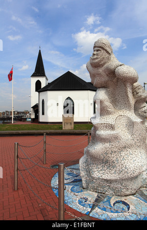 Großbritannien, Wales, Cardiff, Bay, norwegische Kirche, Antarktis 100 Memorial, Stockfoto