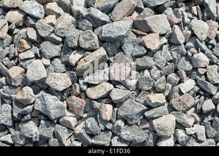 Der Teppich aus zerkleinerten Granit als Hintergrund oder Textur. Stockfoto