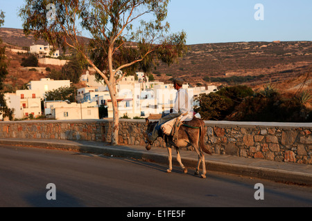 Vivlos Dorf, Naxos, Kykladen, Griechenland Stockfoto