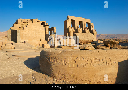 Ägypten, Nil Senke, Luxor, Theben, Westufer des Nils, Ramesseum Tempel von Ramses II Stockfoto