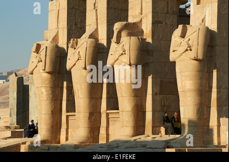 Ägypten, Nil Senke, Luxor, Theben, Westufer des Nils, Ramesseum Tempel von Ramses II Stockfoto