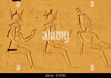 Ägypten, Nil Senke, Edfou, Horus Tempel Stockfoto