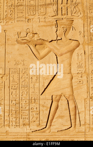 Ägypten, Nil Senke, Edfou, Horus Tempel Stockfoto