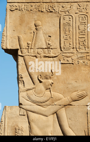 Ägypten, Nil Senke, Kreuzfahrt auf dem Nil zwischen Luxor und Assuan, Kom Ombo, Tempel von Sobek und Horus Stockfoto