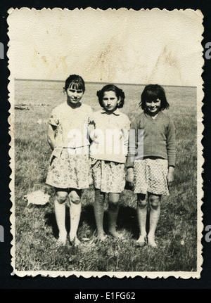 UdSSR - ca. 1960: Antikes Foto zeigt drei Mädchen, 1960 Stockfoto
