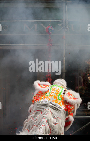 Chinesische Gemeinschaft in Lyon feiert das Chinese New Year, Lyon, Rhone, Rhone-Alpes, Frankreich Stockfoto