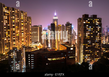 Central Plaza gesehen von Bowen Road, Wan Chai, Hong Kong Stockfoto