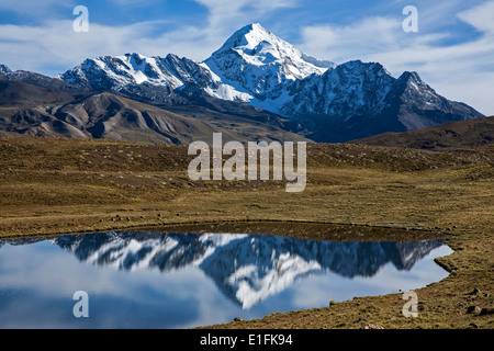 Huayna Potosi Mountain (6088mts). Cordillera Real. Bolivien Stockfoto