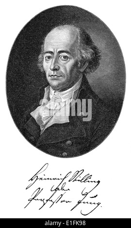 Johann Heinrich Jung oder Jung-Stilling, 1740-1817, ein deutscher Augenarzt, Wirtschaftswissenschaftler und Schriftsteller, Stockfoto