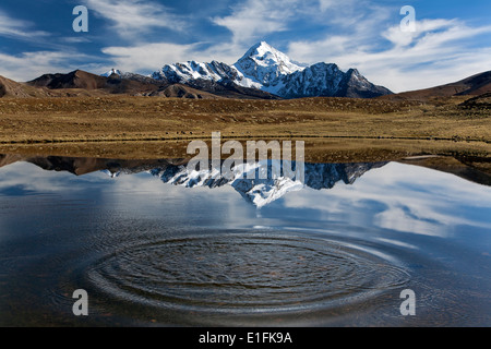 Huayna Potosi Mountain (6088mts). Cordillera Real. Bolivien Stockfoto