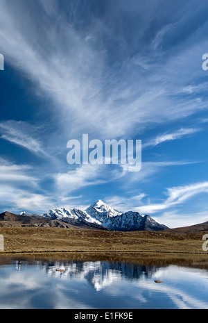 Huayna Potosi Mountain (6088mts). Cordillera Real. Bolivien Stockfoto