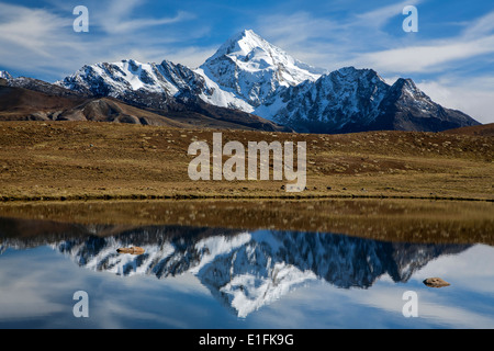 Huayna Potosi Mountain (6088mts). Cordillera Real. Bolivien Stockfoto