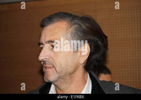 Bernard Henri Levy, französischer Philosoph und Schriftsteller, während des Prozesses der Karikaturist Sine, Lyon, Rhone, Rhone-Alpes, Frankreich Stockfoto