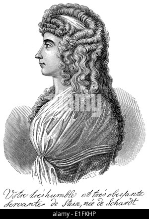 Charlotte Albertine Ernestine von Stein, 1742-1827, einer Hofdame am Hof in Weimar und ein enger Freund, Goethe, Stockfoto