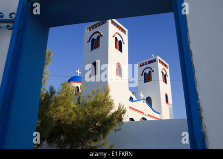 Die Kirche von Vivlos, Naxos, Kykladen, Griechenland Stockfoto