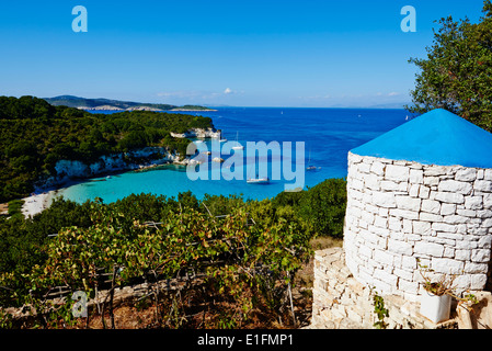 Griechenland, ionische Insel, Antipaxi, Voutoumi Strand Stockfoto