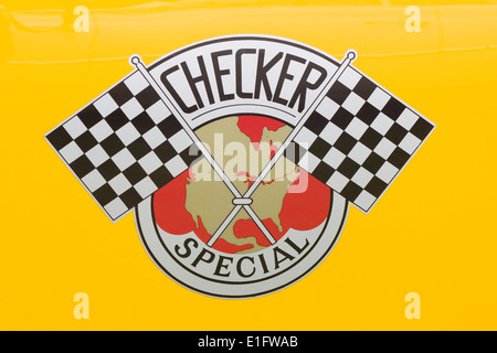 Abstrakte Sicht von einem New Yorker Checker Taxi Stockfoto